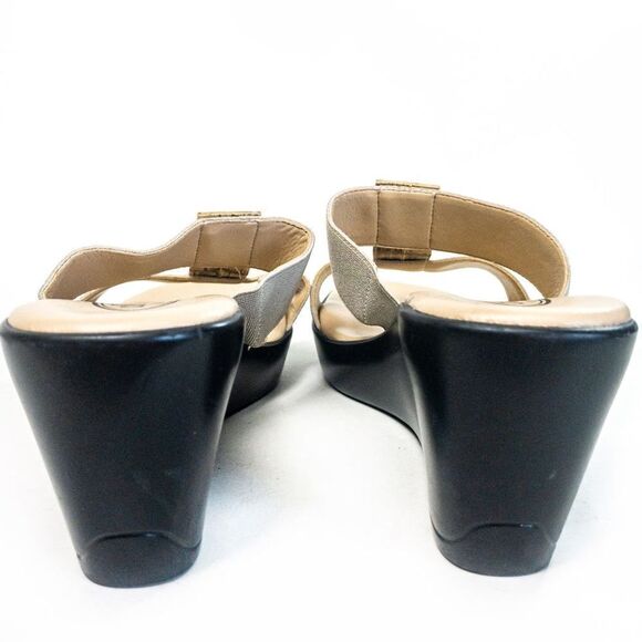 Callisto Beige Open-Toed Slip-On Mule Sandals Sz 6 - Picture 5 of 9